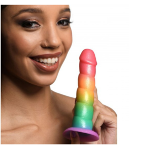 Dildo Swirl de Arcoíris - Silicona