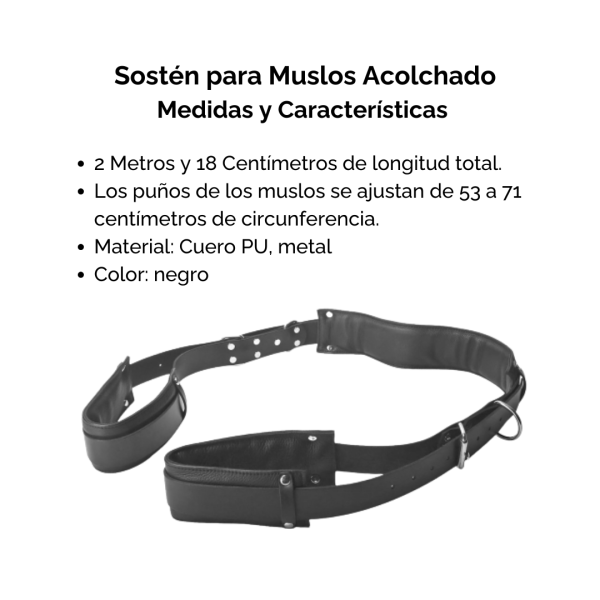 Medidas Sostén para Muslos Acolchado