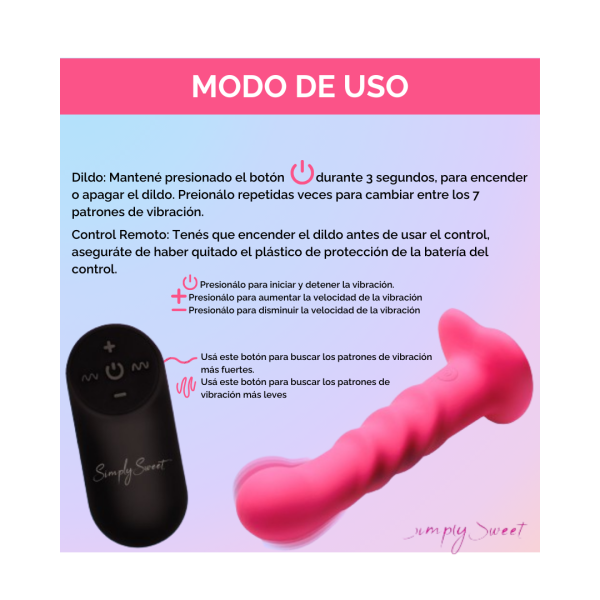 Dildo Vibrador Silicona Gruesa - Rosado - Imagen 5