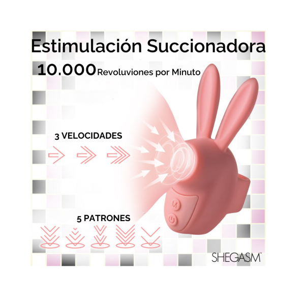 Dedal Succionador Sucky Bunny - Rosa