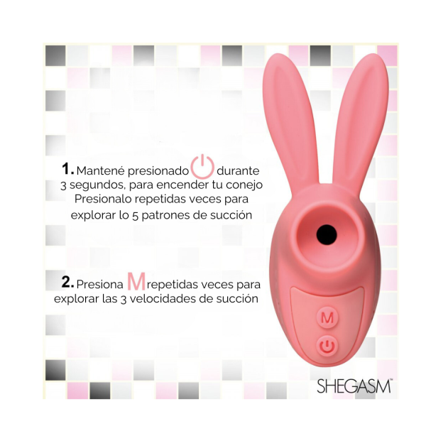 Dedal Succionador Sucky Bunny - Rosa