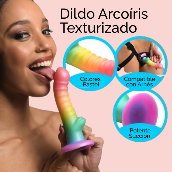 Dildo Arcoíris Texturizado
