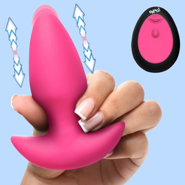 Plug Vibrador con Empuje Rosado