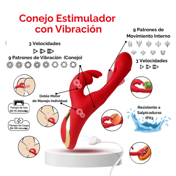 Conejo Estimulador con Vibración - Imagen 2