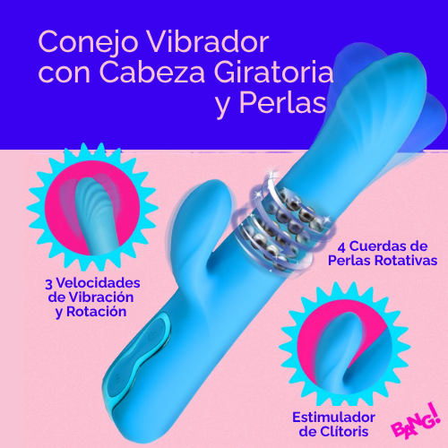 Conejo Vibrador con Cabeza Giratoria - Imagen 2