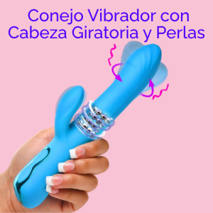 Conejo Vibrador con Cabeza Giratoria