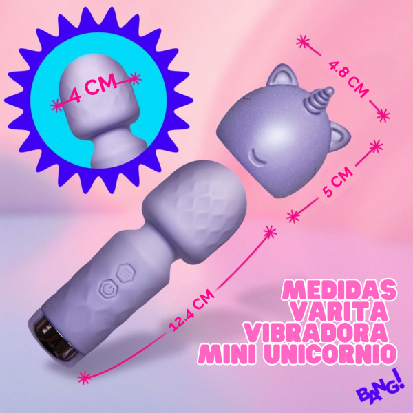 Varita Vibradora Mini Unicornio