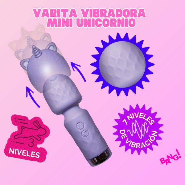 Varita Vibradora Mini Unicornio