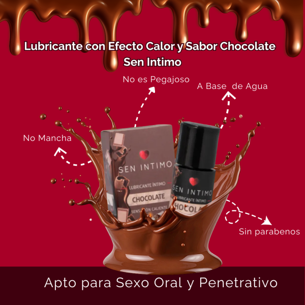 Lubricante con Efecto Calor y Sabor Chocolate