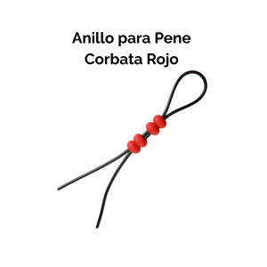 Anillo para Pene Corbata Rojo
