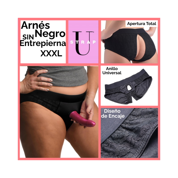 Arnés Negro Sin Entrepierna – XXXL
