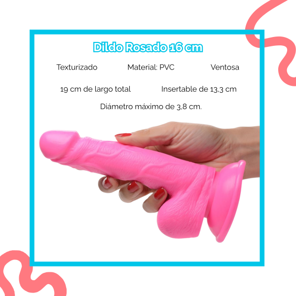 Dildo Rosado 16 CM