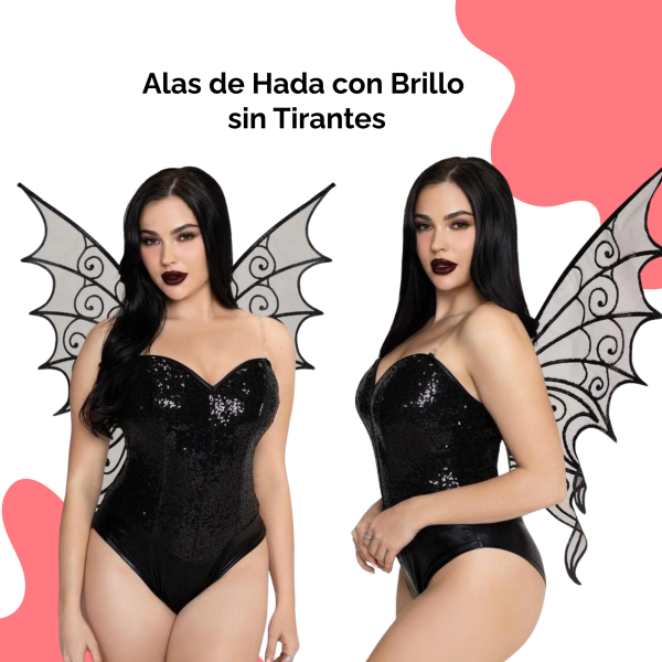 Alas de Hada con Brillo sin Tirantes