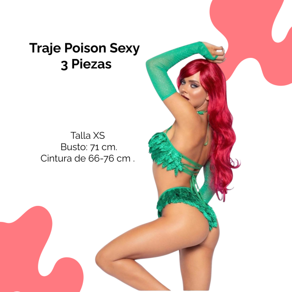 Traje Poison Sexy 3 Piezas XS - Imagen 3