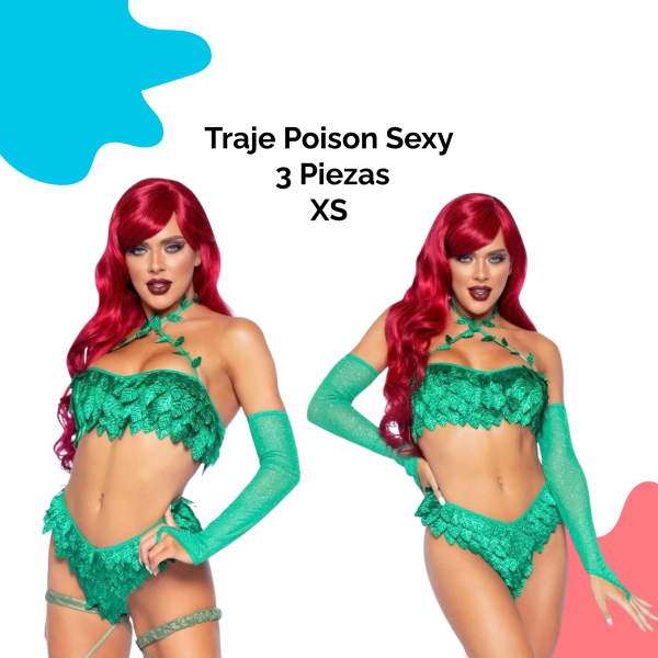 Traje Poison Sexy 3 Piezas XS - Imagen 2